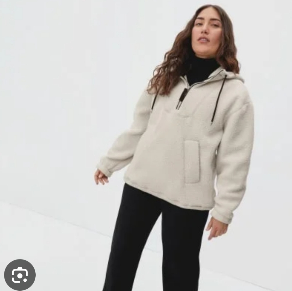 NWOT Everlane Renew Fleece Half Zip Hoodie